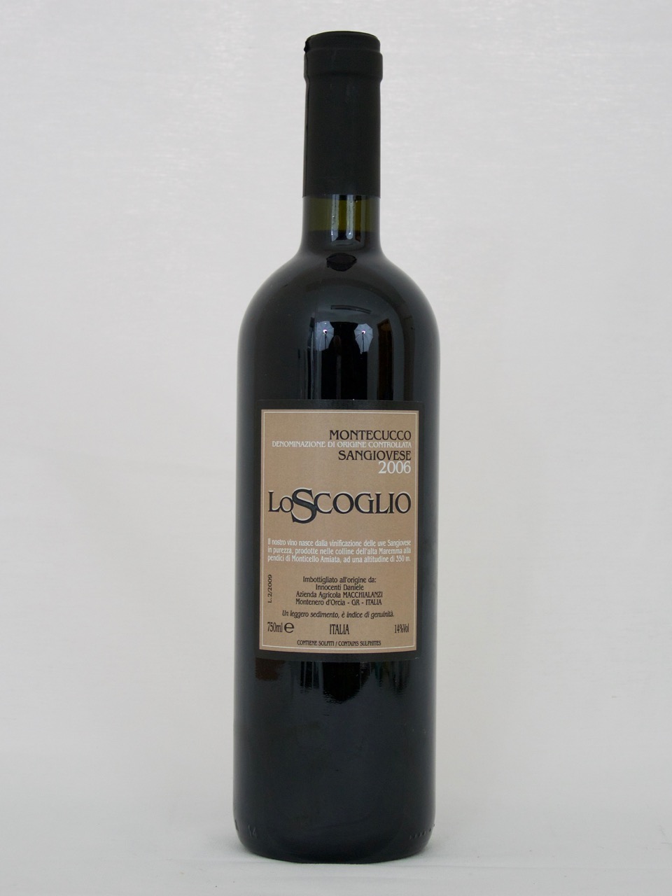 Lo Scoglio Montecucco DOC 2006 (14%Vol) <br /> Daniele Innocenti